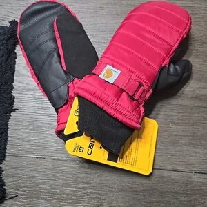 Carhartt Pink and Black Mittens Womens Mrdium